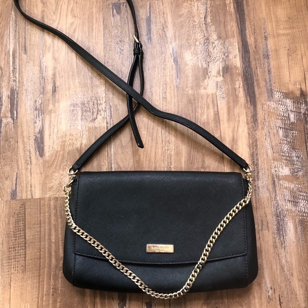 Kate Spade black leather crossbody/shoulder bag